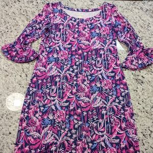EUC Lilly Pulitzer Somerset Ruffle Sleeve Dress Sz M